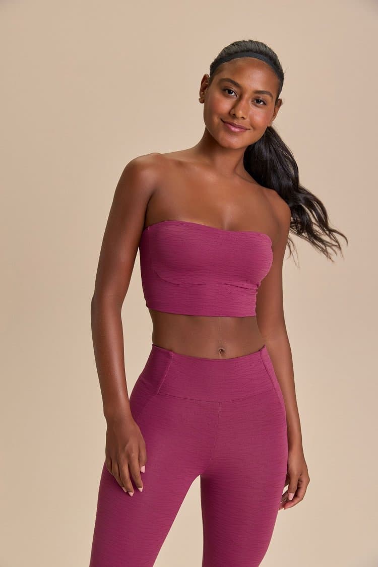Top sem Alça Jacquard Kick