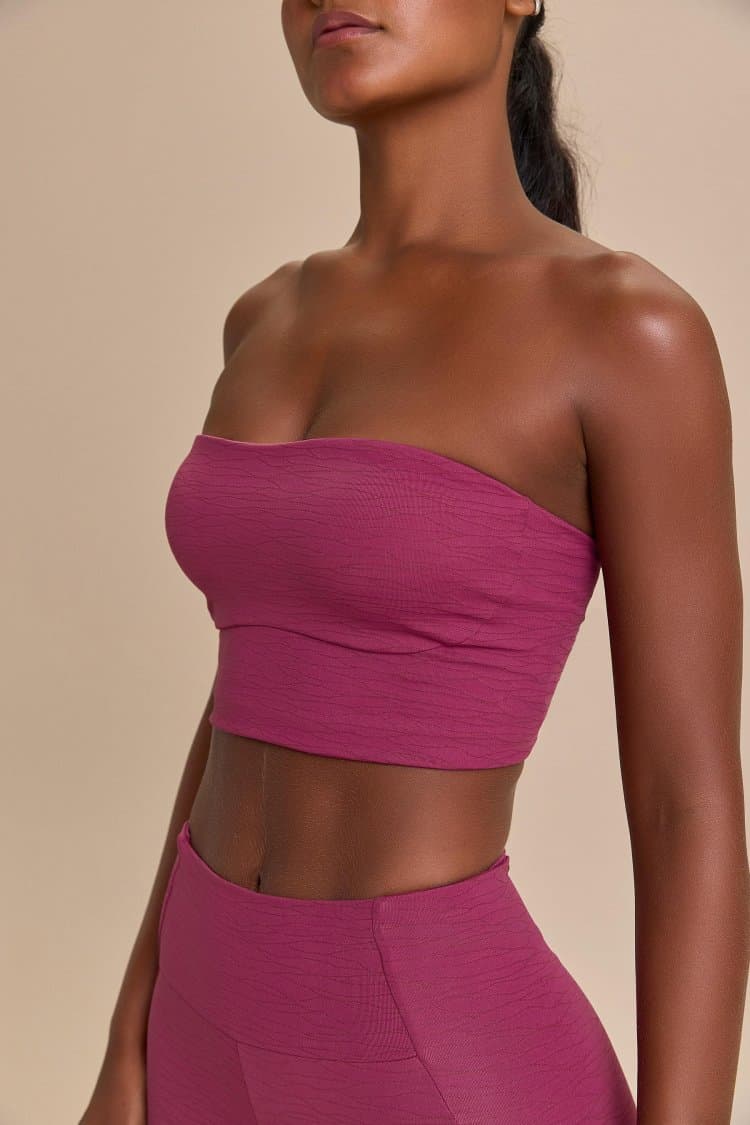 Top sem Alça Jacquard Kick