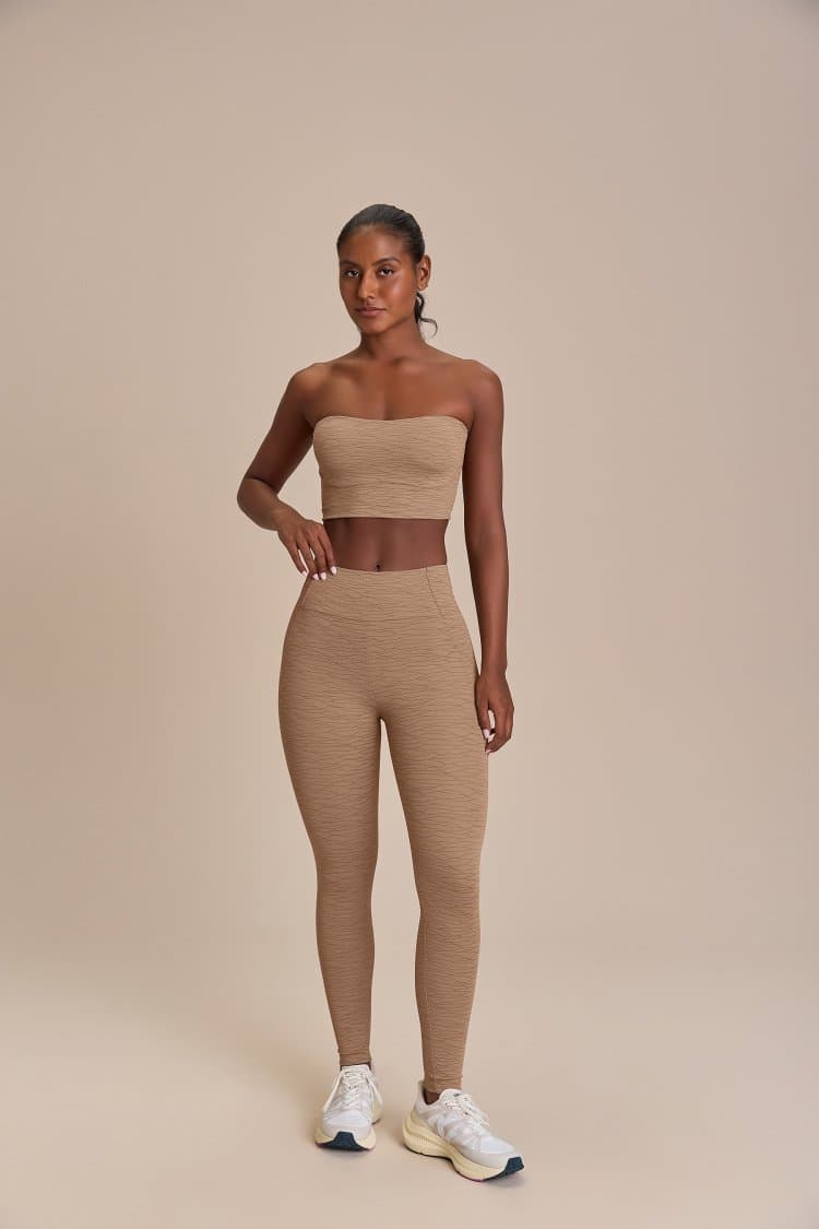 Top sem Alça Jacquard Kick