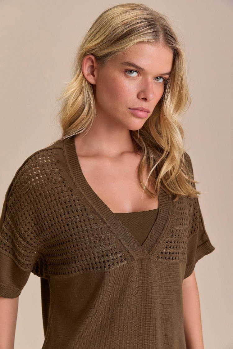 Camisa V Tricô Sporty