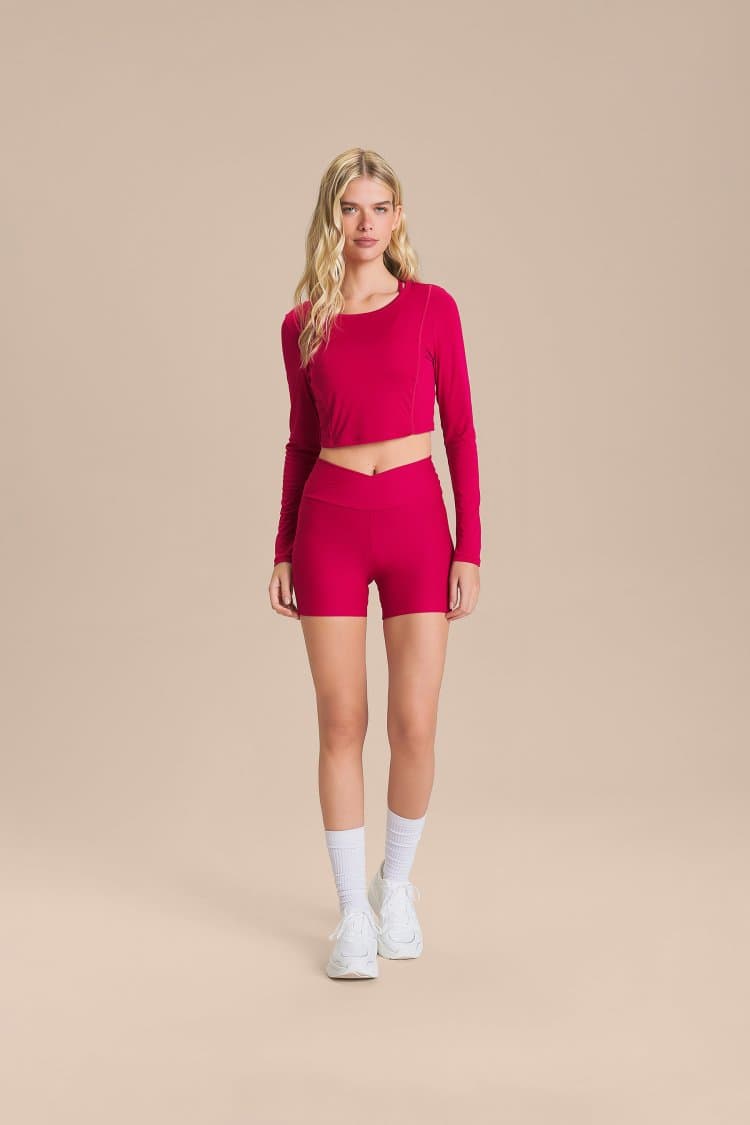 Blusa Cropped ML Bio Stretch