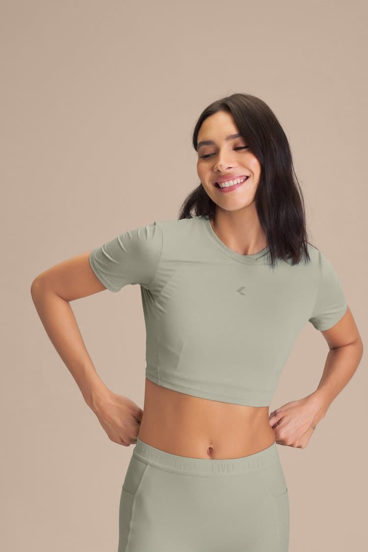 Camiseta Cropped Softgreen