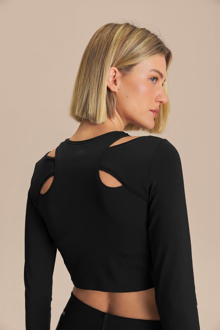 Blusa Cropped ML Action Skin
