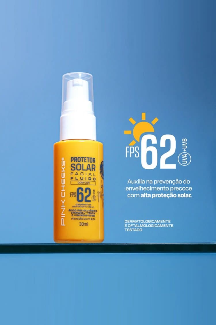 Protetor Solar Facial Fluido FPS 62 FPUVA36 30ml by Manu Cit