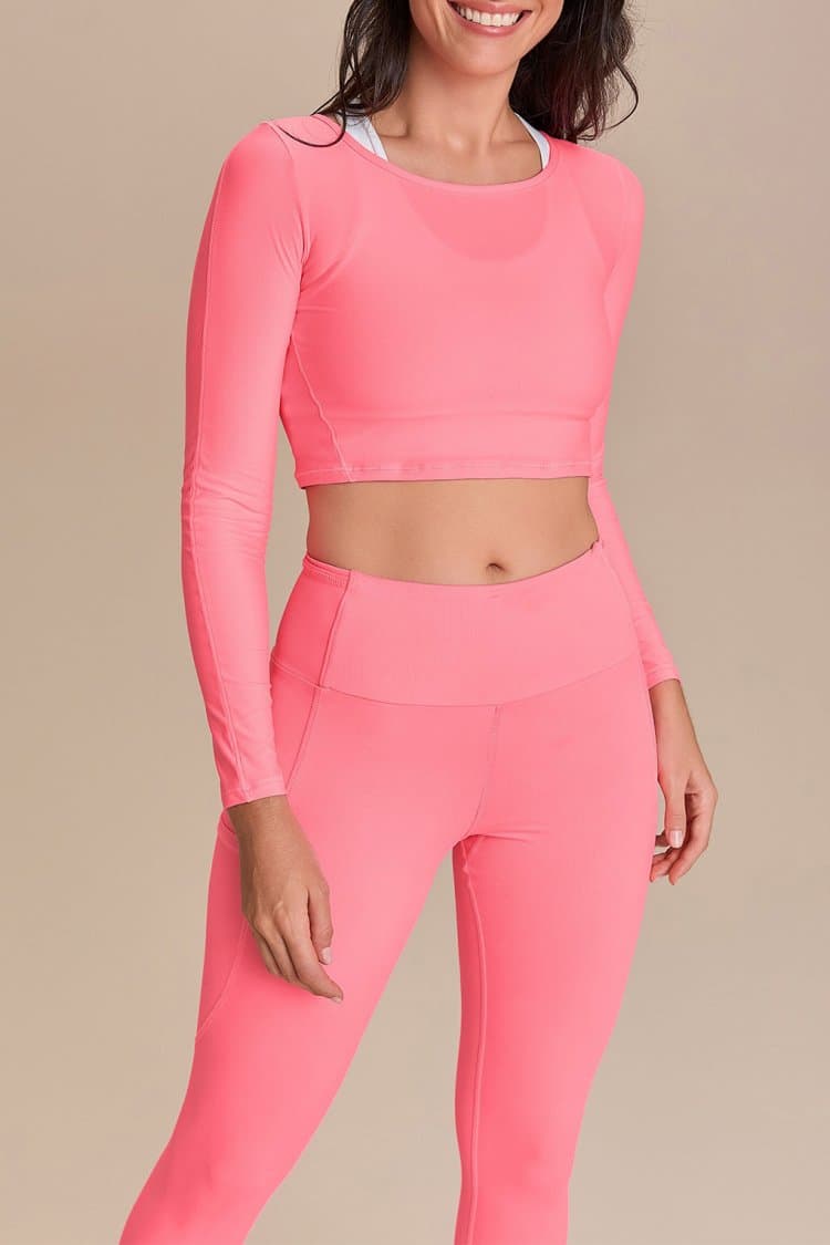 Blusa Cropped Ml Harmony Red Lume