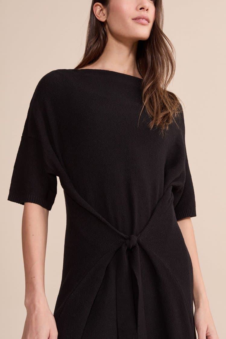 Vestido Midi Tricô Ponto Malha