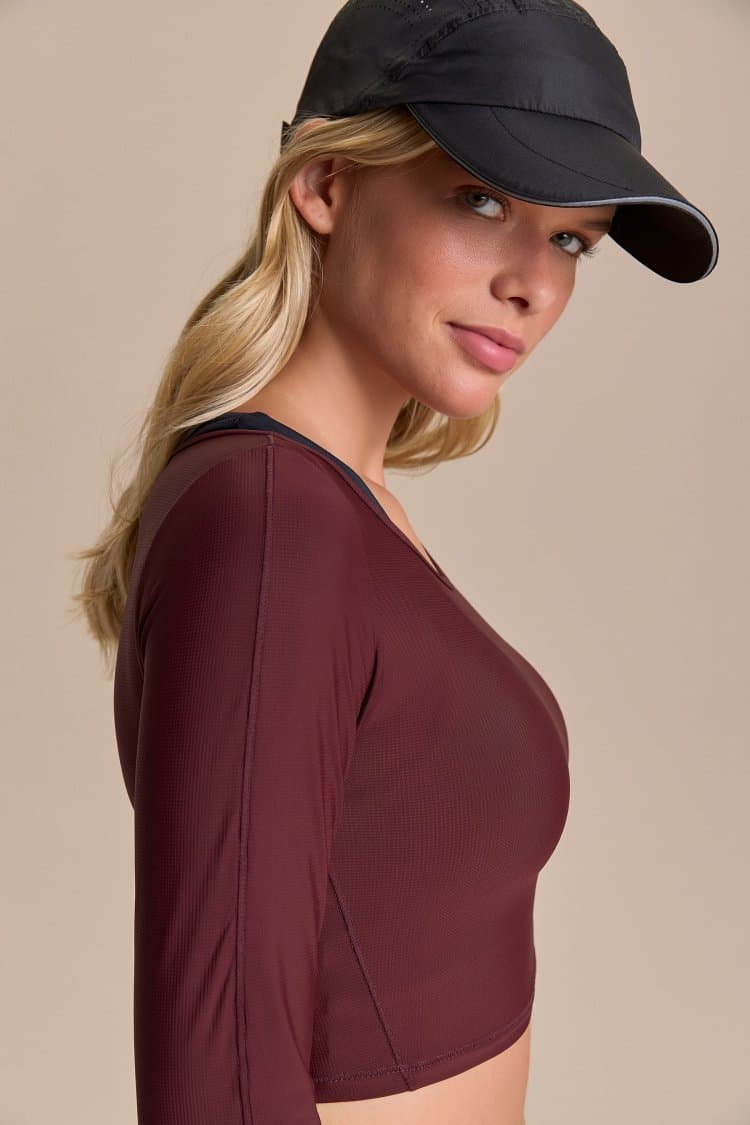 Blusa Cropped Ml Harmony Red Lume