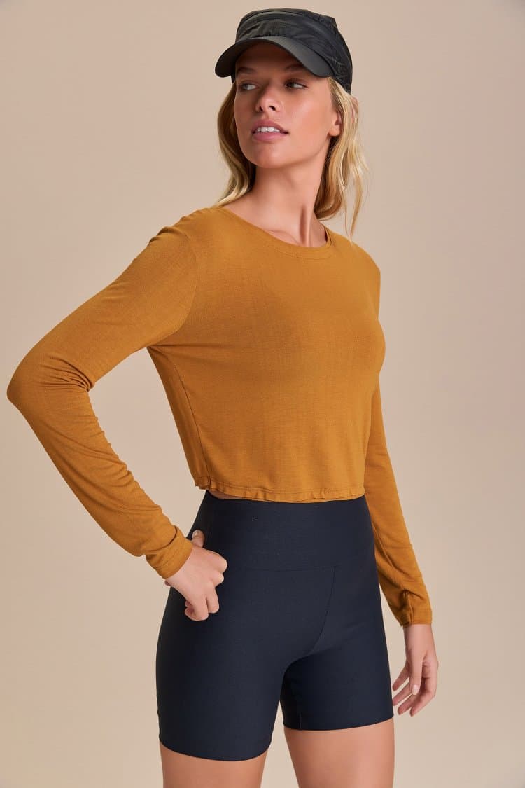 Blusa Cropped ML Visco Heart