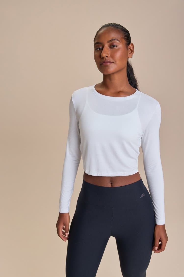 Blusa Cropped ML Visco Heart