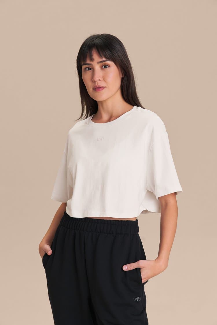 Camiseta Cropped Pima Slim