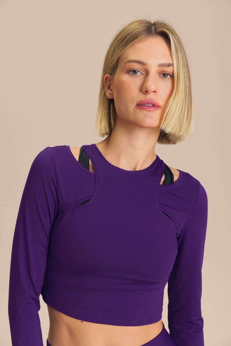 Blusa Cropped ML Action Skin
