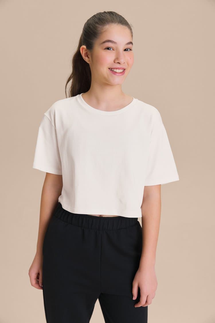 Camiseta Cropped Pima Slim Kids