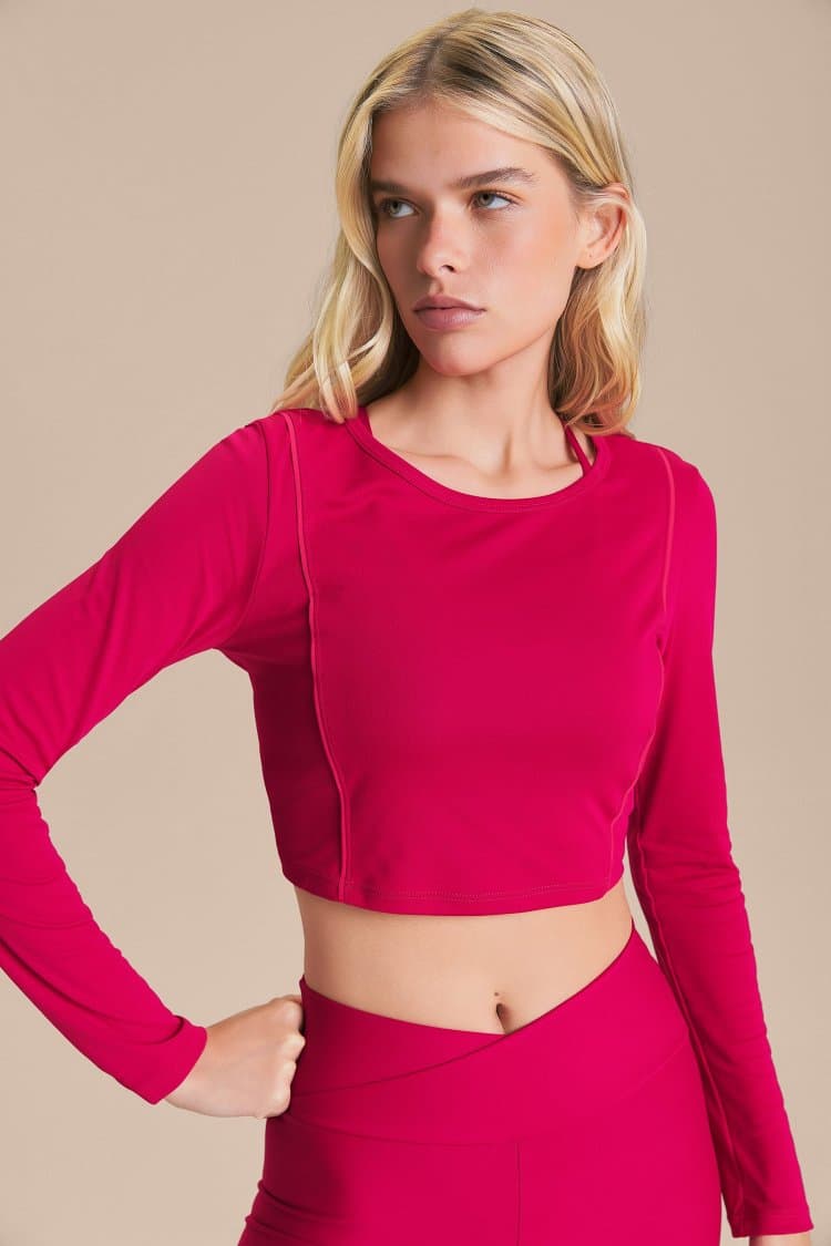 Blusa Cropped ML Bio Stretch