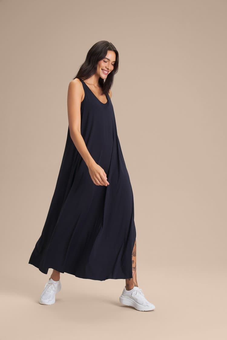Vestido V Long Wide