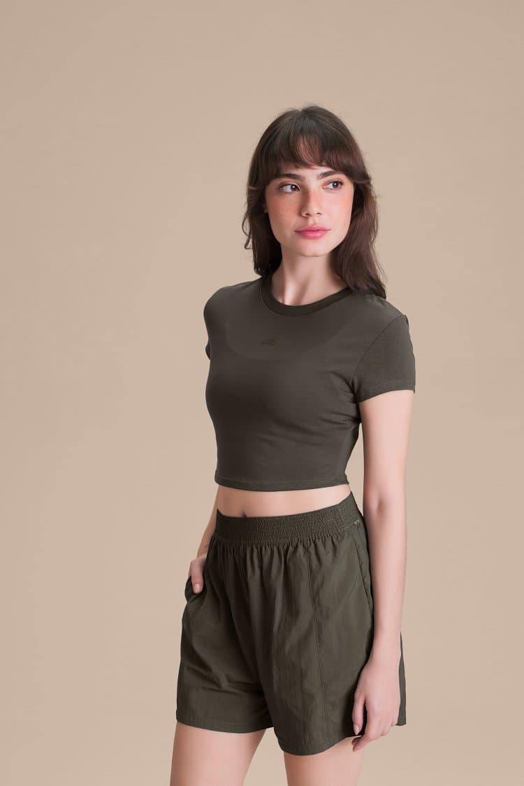 Blusa Cropped Pima Slim Kids